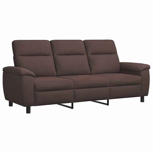 vidaXL Pohovka Tmavě hnědá 214 x 90 x 95 cm Textil