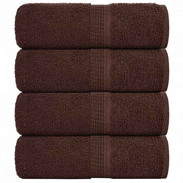 vidaXL Ručníky FROGN 4 ks hnědé 30x30 cm 360 g/m²