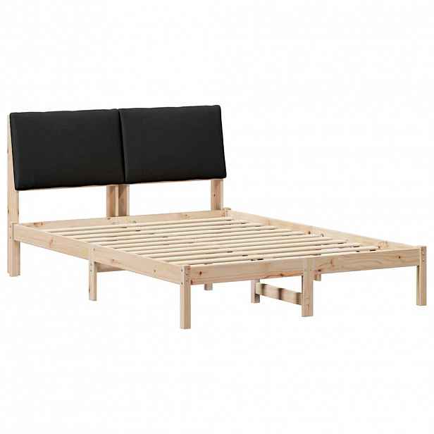 vidaXL Rám postele Hnědo-černá 150 x 200 cm Masivní borovicové dřevo