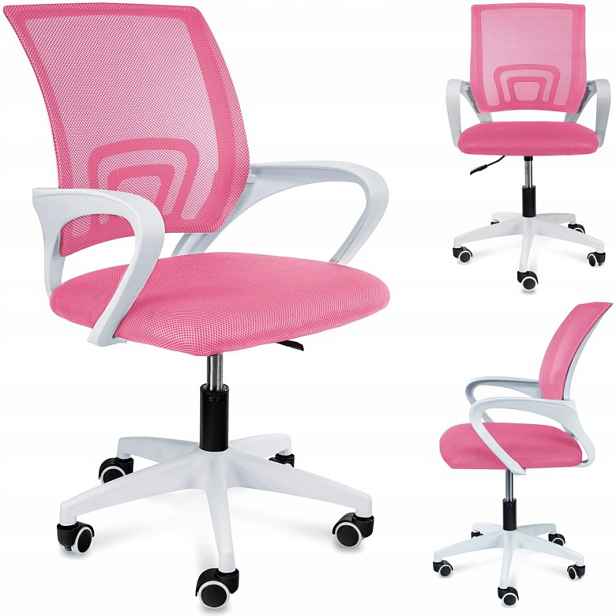 Ergonomické Dětské Otočné Křeslo Kancelářská Židle Lily Růžová