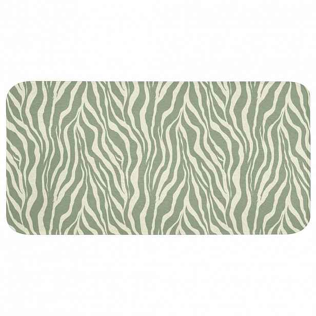 OnlyWow KOUPELNOVÁ PŘEDLOŽKA Zebra - Motiv - zelená 120x60 cm