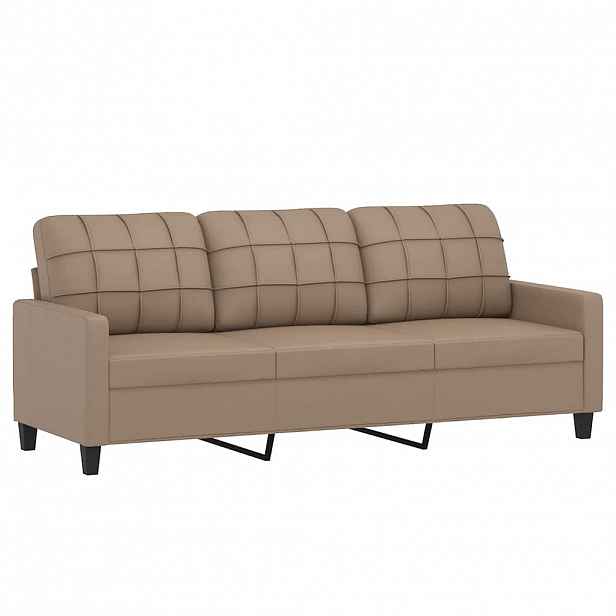 vidaXL 3místná pohovka cappuccino 180 cm umělá kůže