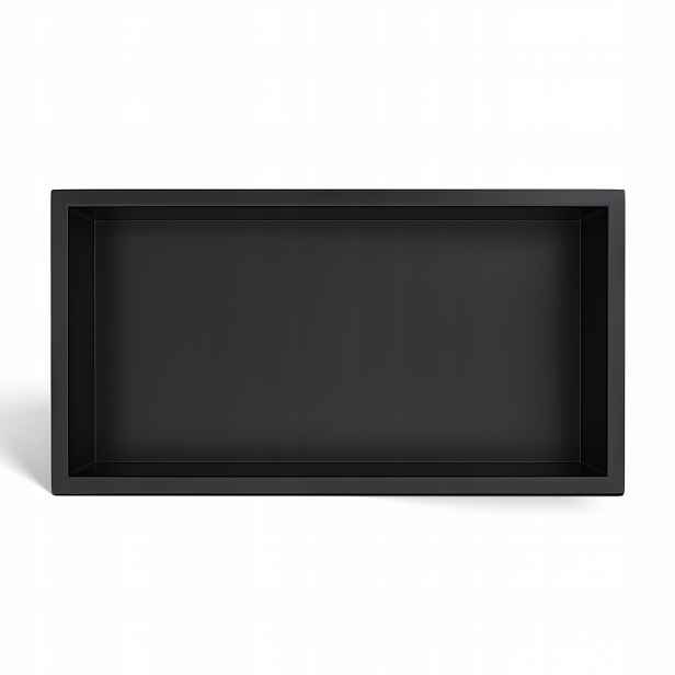 Koupelnová Polička Q-box 1 Podomítková Černá 60x30x10 cm Aquauno