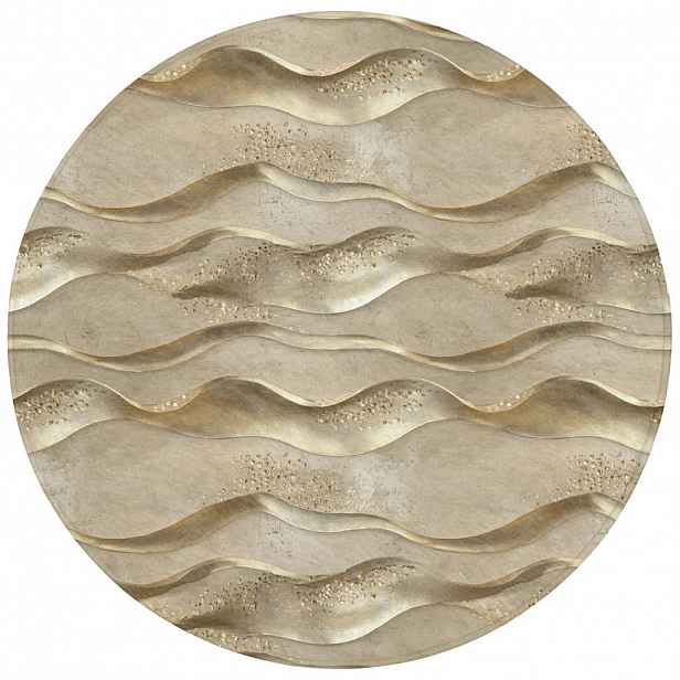 OnlyWow KOUPELNOVÁ PŘEDLOŽKA Vlny - vzor - zlaté 70x70 cm
