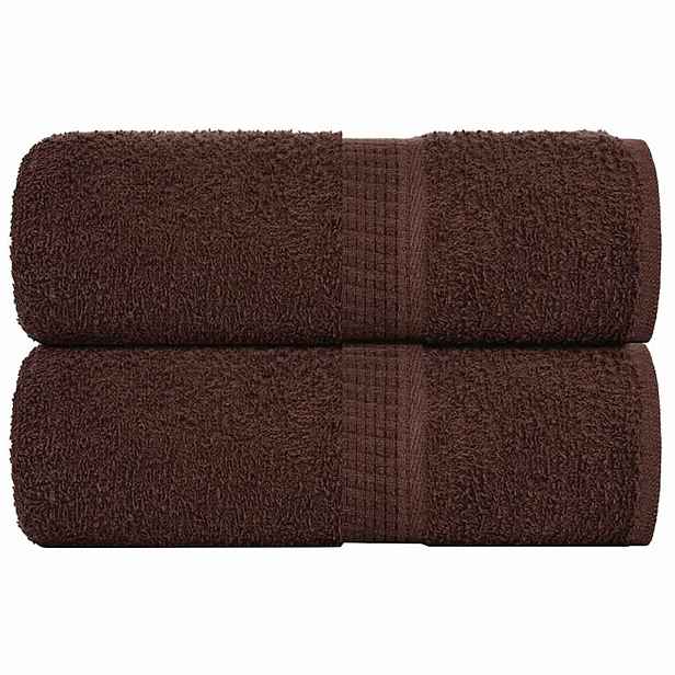 vidaXL Ručníky pro hosty FROGN 2 ks hnědé 30x50 cm 360 g/m²