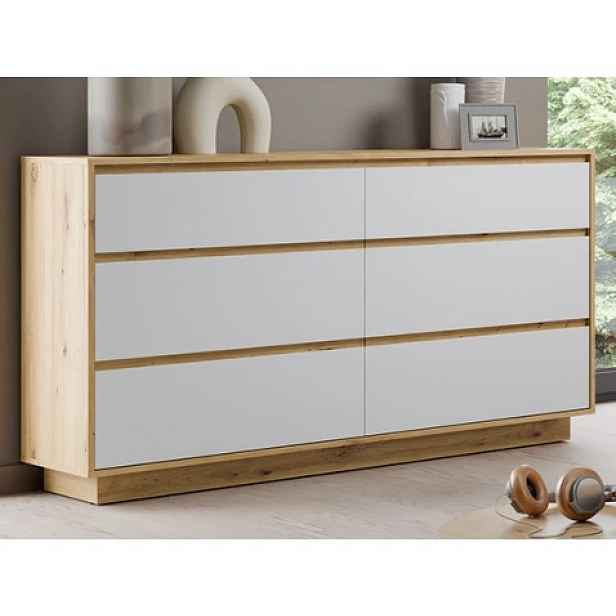 Komoda Foggia 153 cm, dub artisan/bílá