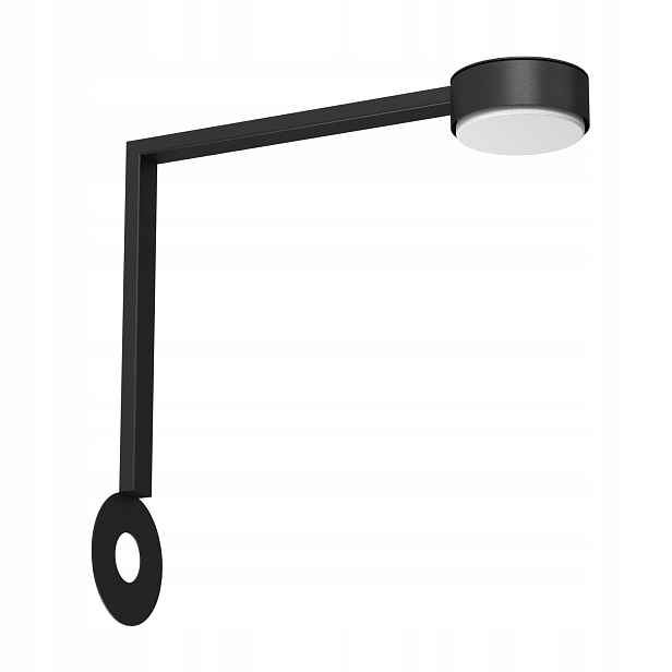 Stropní nástěnná lampa typu úhelník pro modulární systém, černá, 30 cm, Brosline