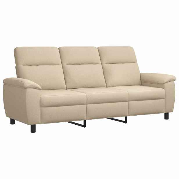vidaXL Pohovka Krémová 214 x 90 x 95 cm Textil