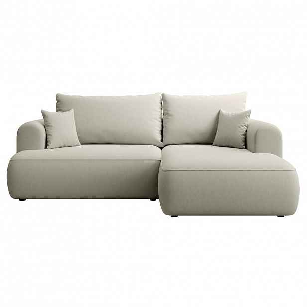 Selsey ROHOVÁ ROZKLÁDACÍ POHOVKA Ovo Mini světle béžová, se sametovým potahem Easy Clean