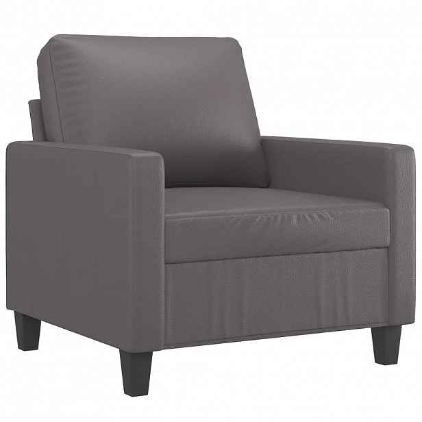 vidaXL Křeslo šedé 60 cm umělá kůže