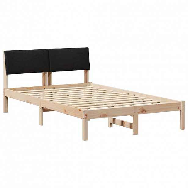 vidaXL Rám postele Hnědo-černá 120 x 200 cm Masivní borovicové dřevo