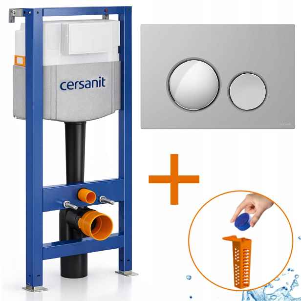 Cersanit Mechanický rám Aqua 50 Set Tlačítko chrom matný lesk Luna