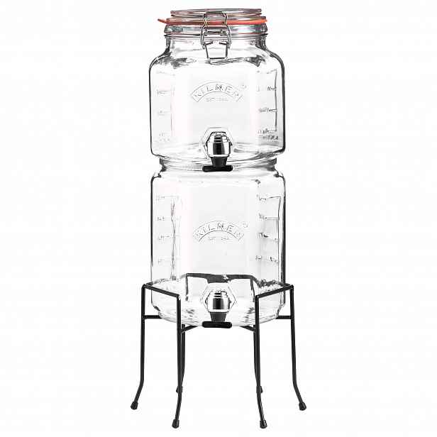 Kilner Sada 2 skleněných nápojových soudků s podstavcem, 5,2 l 0025.004