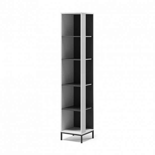 Vicco KNIHOVNA Eliza Bílá 36 x 188 cm s 5 přihrádkami