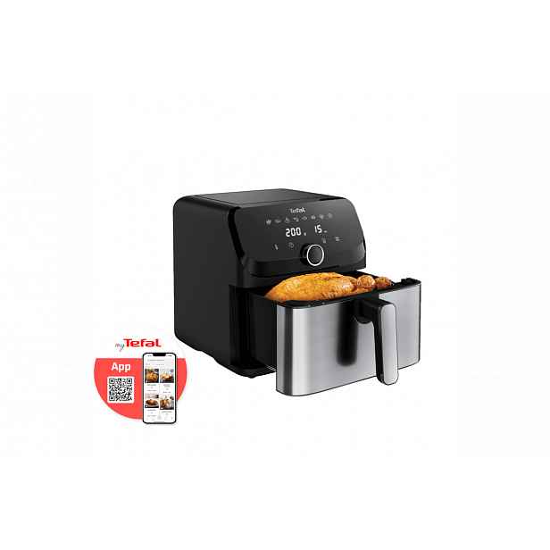 Horkovzdušná fritéza Tefal Easy Fry Mega EY855D10 Nerezová/Černá