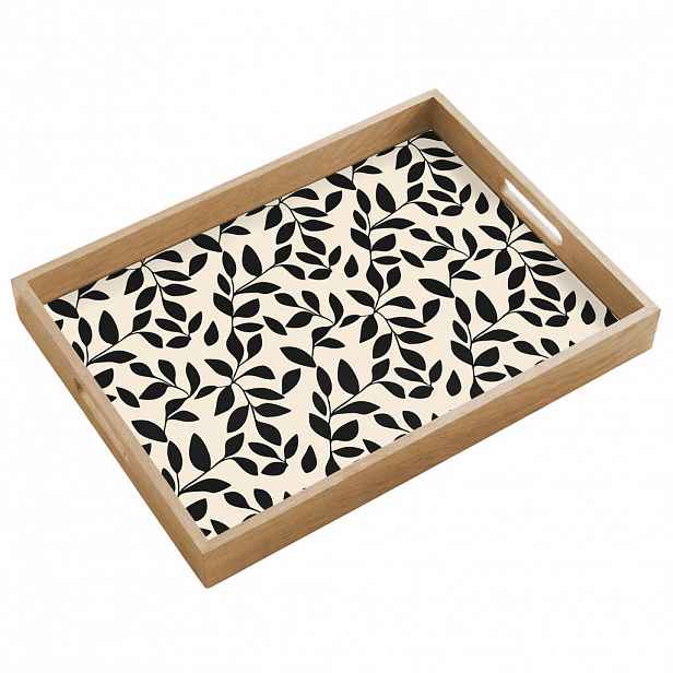 OnlyWow SERVÍROVACÍ PODNOS Elegantní - vzorované - černé - béžové 50x35 cm