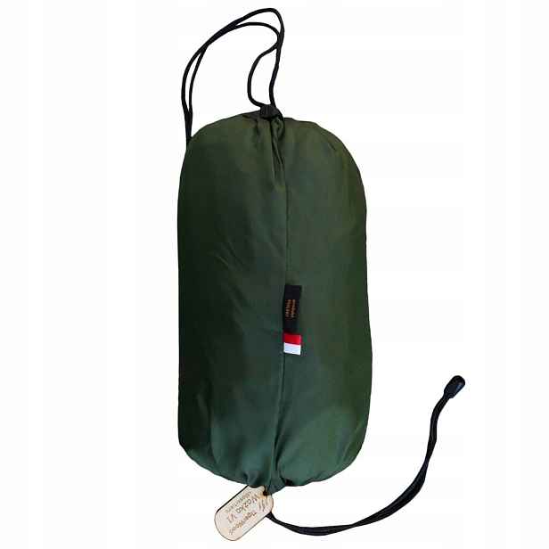 Turistická táborová houpací síť TigerWood Vážka V1 Pocket s moskytiérou zelená