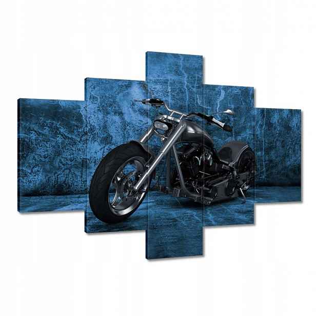 Obrazy 100x70 Modrá stěna Chopper