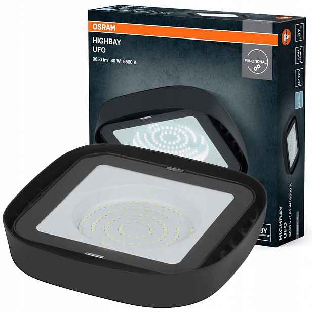 Průmyslová Led lampa High Bay 80W 6500K 9300lm IP65 Ufo Osram