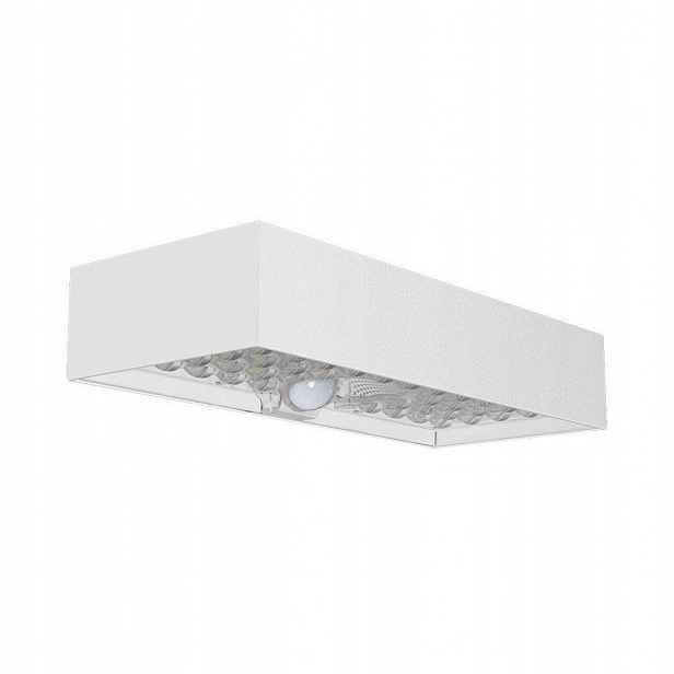V-tac Solární zahradní nástěnné svítidlo 6W senzor pohybu bílé VT-406 4000K