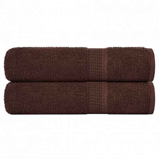 vidaXL Ručníky FROGN 2 ks hnědé 50x100 cm 360 g/m²