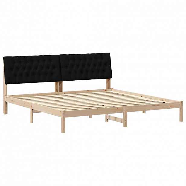 vidaXL Rám postele s čalouněným čelem s čelo Hnědá 200 x 200 cm