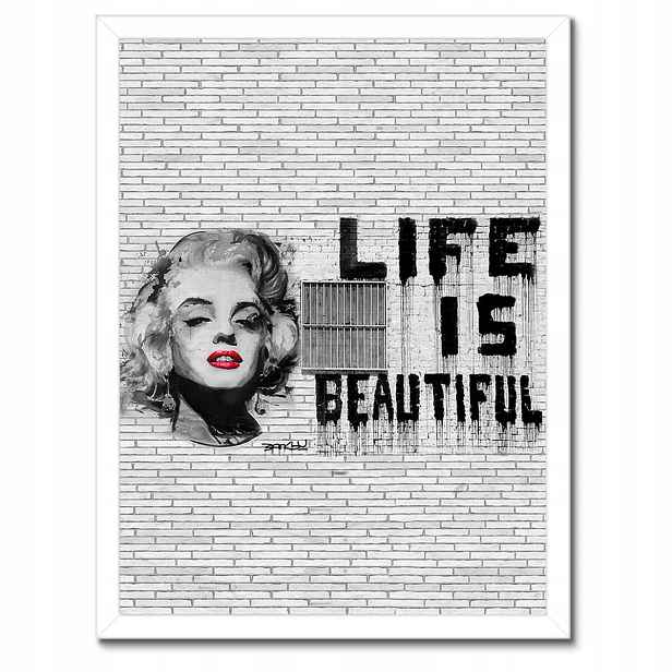 Plakáty v rámu 30x40 Banksy Life jsou krásné