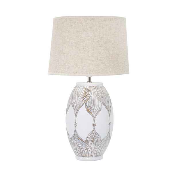 Béžová stolní lampa s textilním stínidlem (výška 67 cm) Atene – Mauro Ferretti