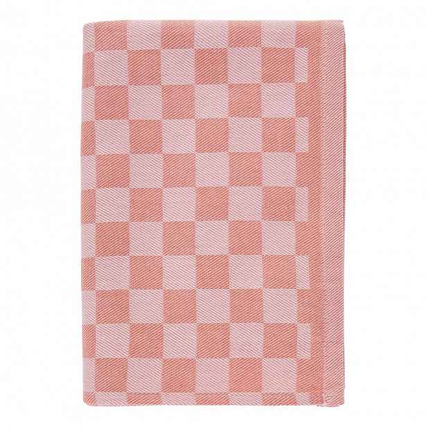 CHECKER STYLE Utěrka - tm. oranžová