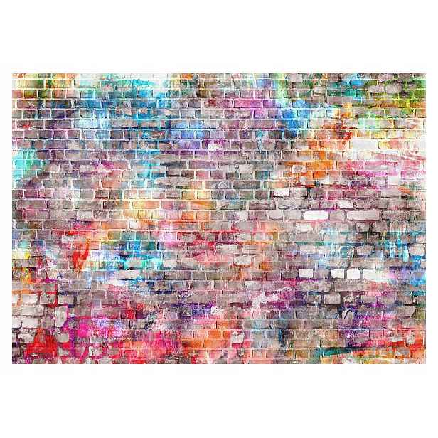 Fototapeta Barevná cihla Street Art vinylová 368x254 lepidlo