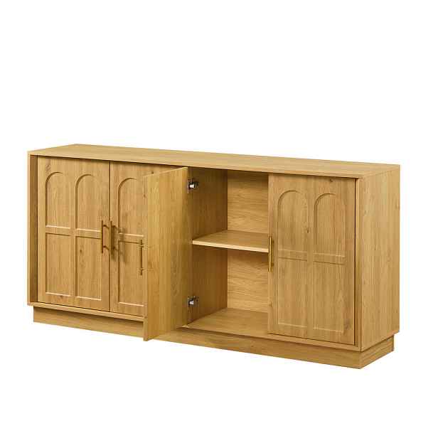 Modenvie SIDEBOARD 169/40/80 cm z MDF v přírodní barvě s nastavitelnými policemi