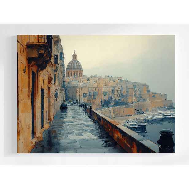 Plakát Architektura Město Malta Valletta Katedrála 100x75