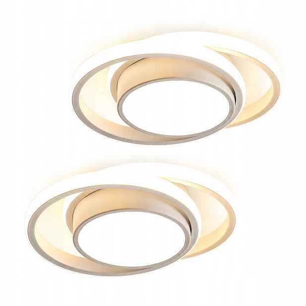 Stropní svítidlo bílé, 2 kusy, Led, kulaté, moderní, do obývacího pokoje, 36W, 3000K