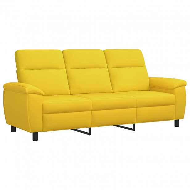 vidaXL Pohovka Světlá žlutá 214 x 90 x 95 cm Textil