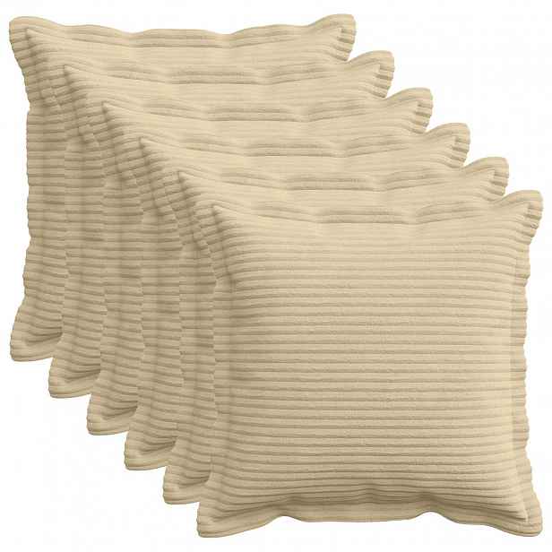 vidaXL Povlak na polštář 6 ks HOUTEN Světle zelená šedá 35 x 35 cm