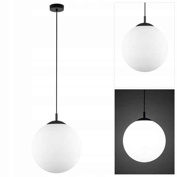 Černá závěsná lampa Esme, útulná atmosféra v kuchyni, osvětlení Tk Lighting