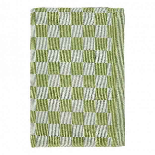 CHECKER STYLE Utěrka - sv. zelená