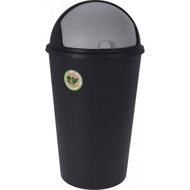Odpadkový koš 25 l, černý, recyklovaný plast