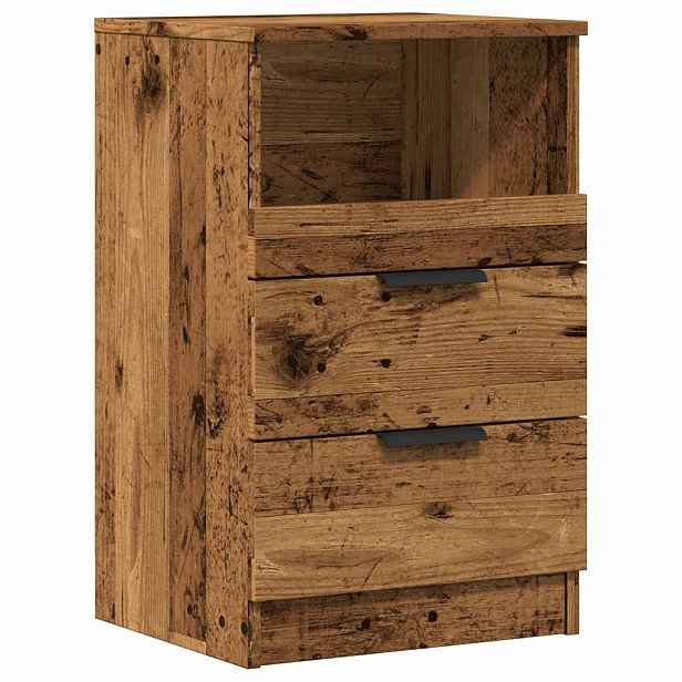 vidaXL Bedside Cabinet Staré dřevo Medium Engineered wood