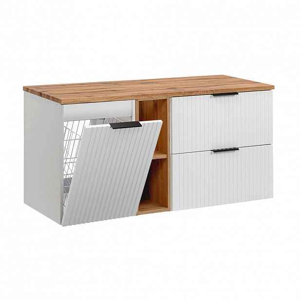 Petits-meubles SKŘÍŇKA POD UMYVADLO 120.8cm Adriel Bílá a dřevo