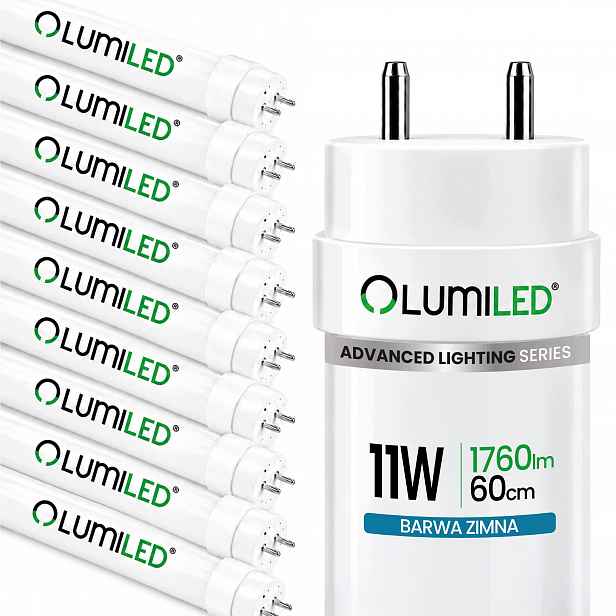 10x Led žárovka G13 T8 60 cm 11W 1760lm 6500K Pro Hermetické Svítidla