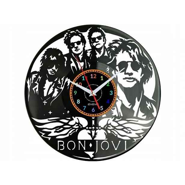 Bon Jovi Dárek Originální dekorace do domu Hodiny z vinylové desky
