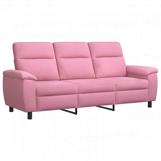 vidaXL Pohovka Růžová 214 x 90 x 95 cm Textil