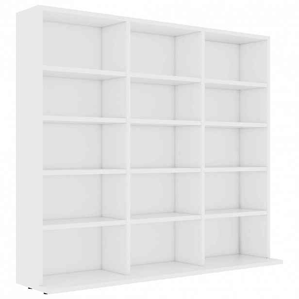 vidaXL Skříňka na CD bílá 100 x 23 x 89,5 cm kompozitní dřevo