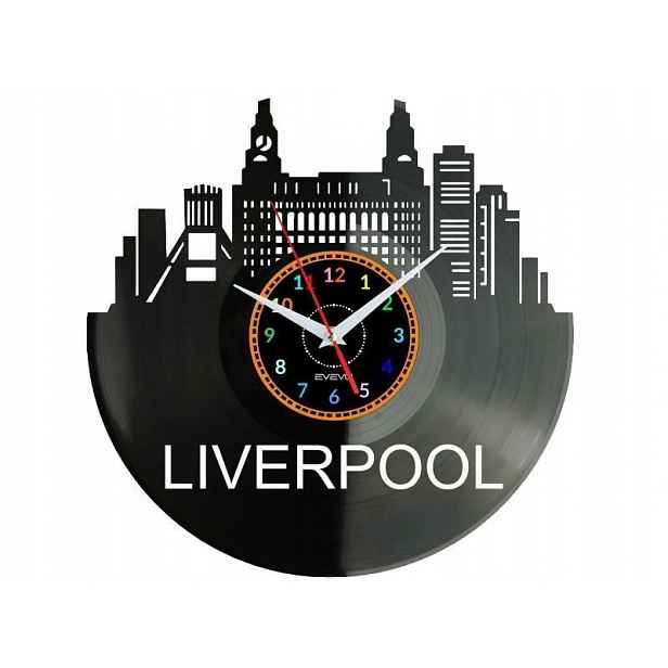 Liverpool Dárek Originální dekorace do domu Hodiny z vinylové desky