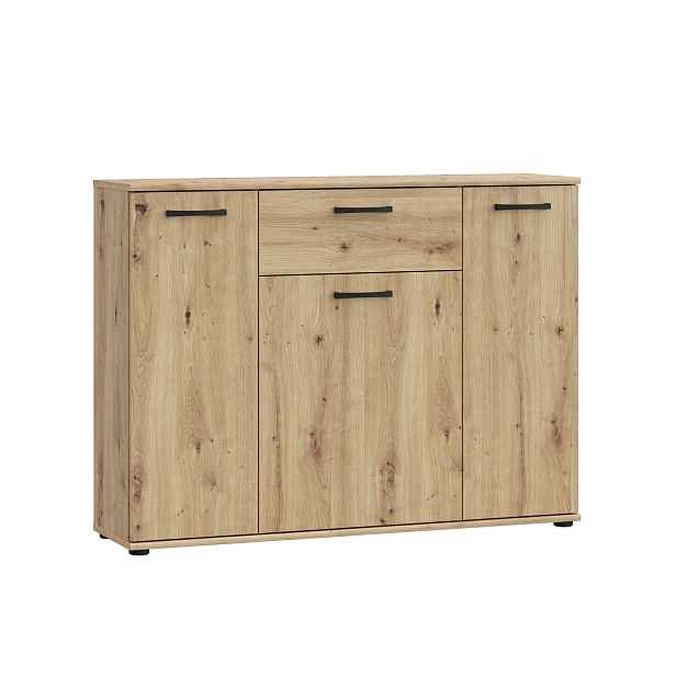 Komoda DUNANUEJ 3 se zásuvkou, dub artisan