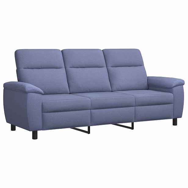 vidaXL Pohovka Modrá džínovina 214 x 90 x 95 cm Textil