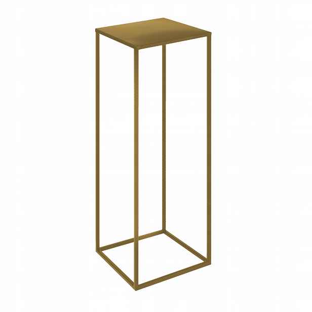 Zlatý kovový držák na květináč elegantní stojan na květiny glamour 70x24x24 cm
