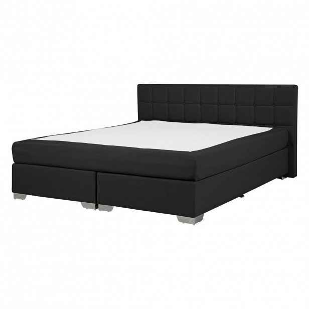 Beliani BOXSPRINGOVÁ POSTEL 140/200 cm Černá Admiral