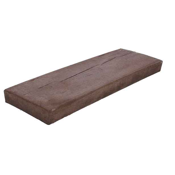 Dlažba betonová Presbeton BARK 8 reliéfní prkno hnědá 200×600×50 mm
